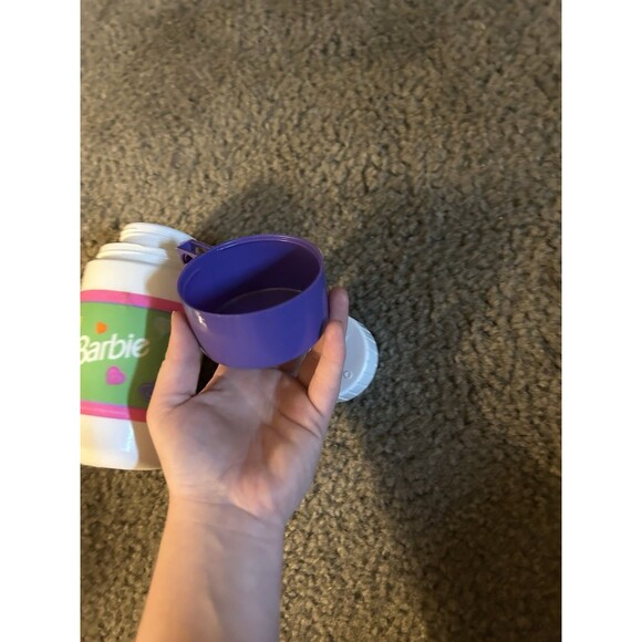 Vintage Barbie Thermos With Lid - 1998 Model 3700 - Mattel Hearts Vintage - Picture 5 of 7